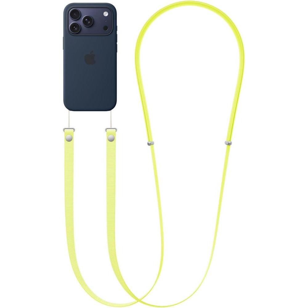Correa cruzada Apple, amarilla, para un transporte cómodo de iPhone, fabricada con materiales reciclados