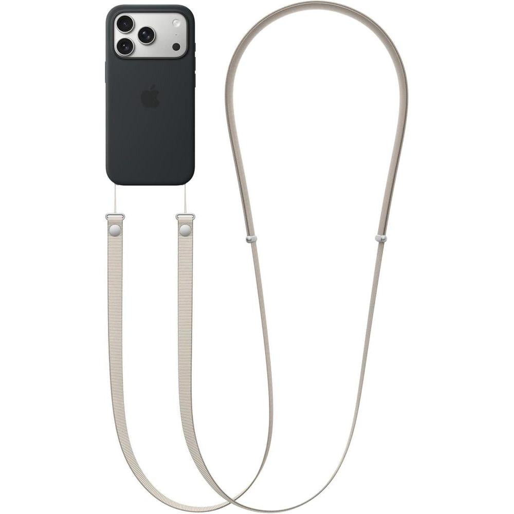 Correa cruzada de nailon Apple ajustable y elegante para iPhone, compatible con modelos seleccionados de iPhone 17 y iPhone Air