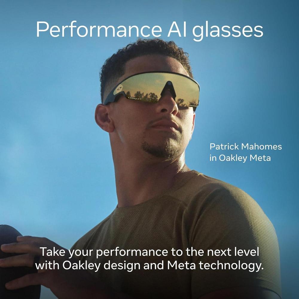 Oakley Meta Vanguard con Meta AI, audio, foto y video compatibles, color blanco, Prizm negro
