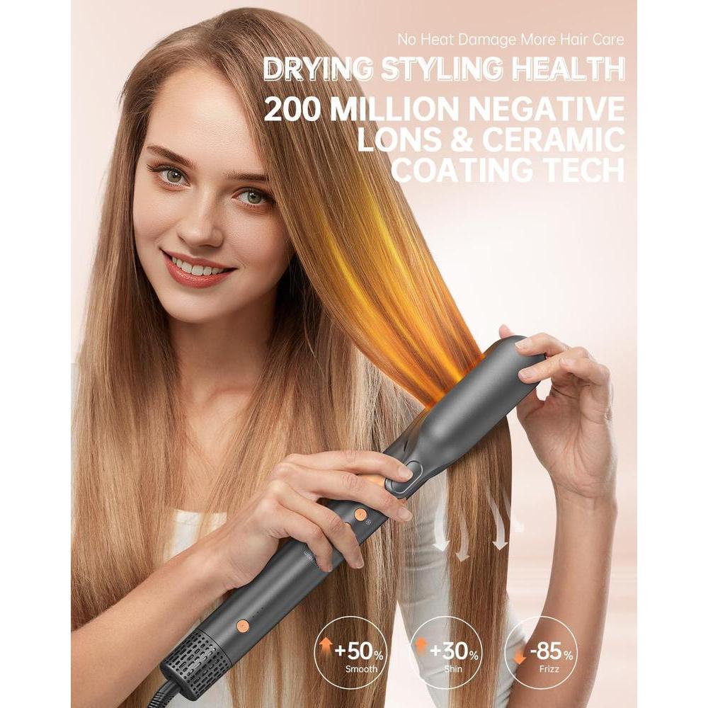 Cepillo Secador Air Styler 7 En 1, Doble Voltaje Con Alisador, Rizador, Voluminizador