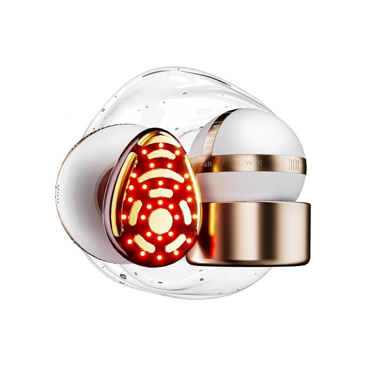INIA SPHERA Dispositivo facial de microcorriente 8 en 1 mejorado para cara y cuello, luz roja, herramienta de belleza térmica y refrescante, 5 modos personalizados, estimulación de la piel en casa y