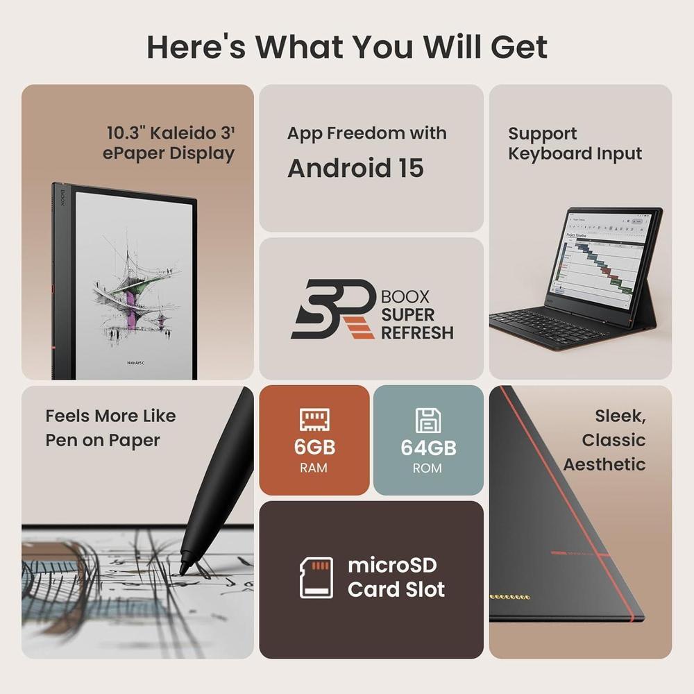 Tablet BOOX Nota Air 5 C ePaper A Color 64GB Wi-Fi
