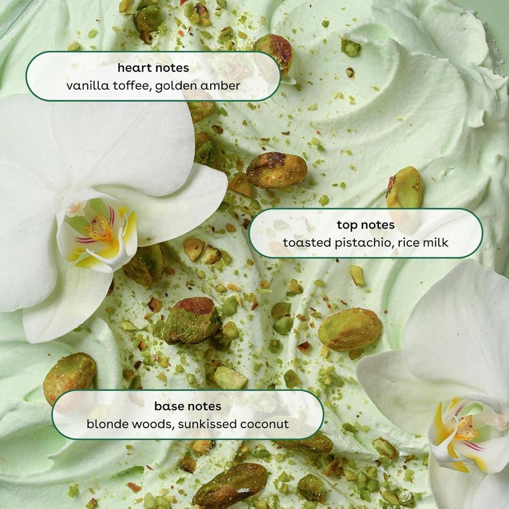 Rocío corporal Crema de Pistacho de eos, fragancia hidratante y vegana para cuerpo, cabello y ropa