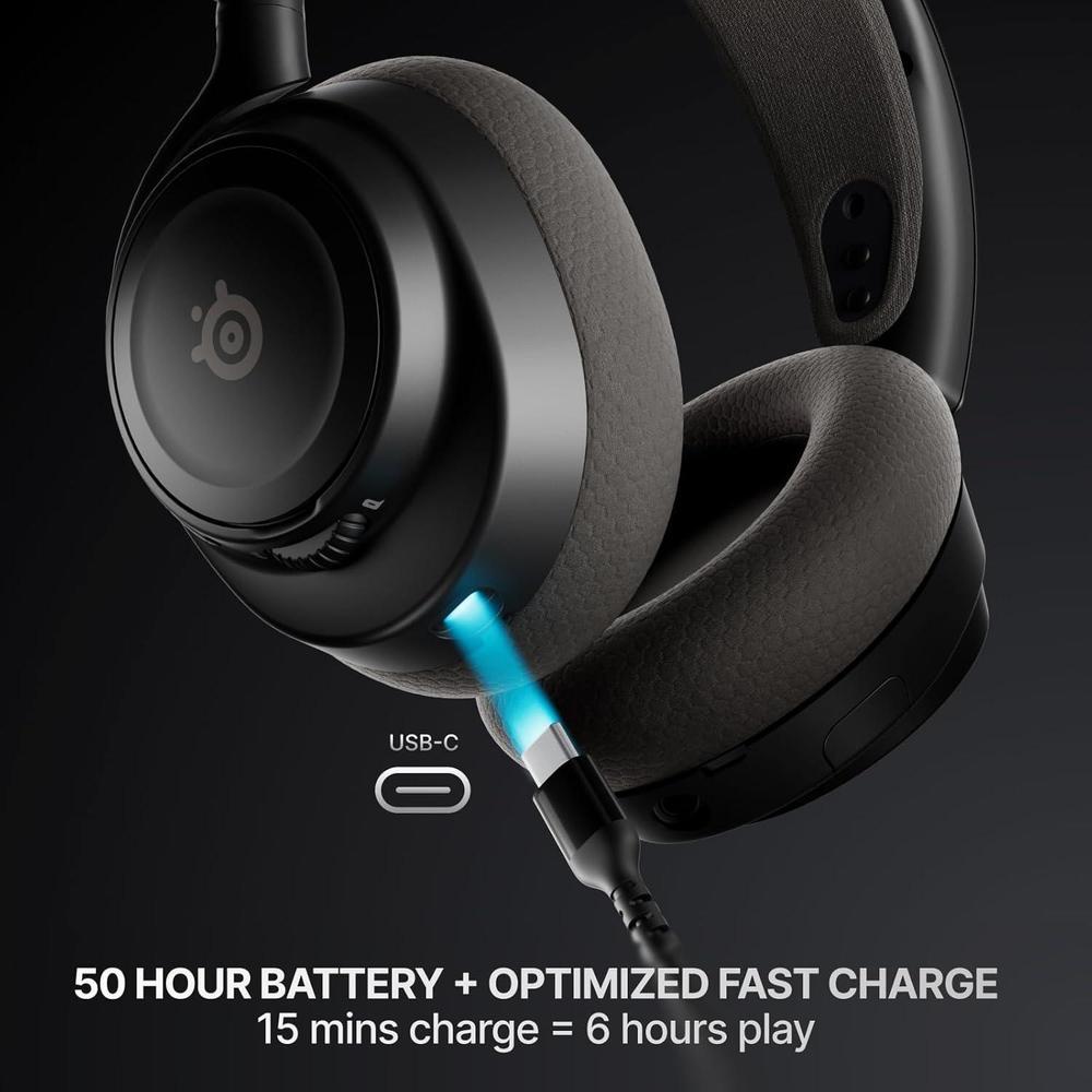 SteelSeries Arctis Nova 7X auriculares gaming inalámbricos con control app, 50 HR, drivers neodimio, mix 2.4GHz/Bluetooth, multi-plataforma, negro