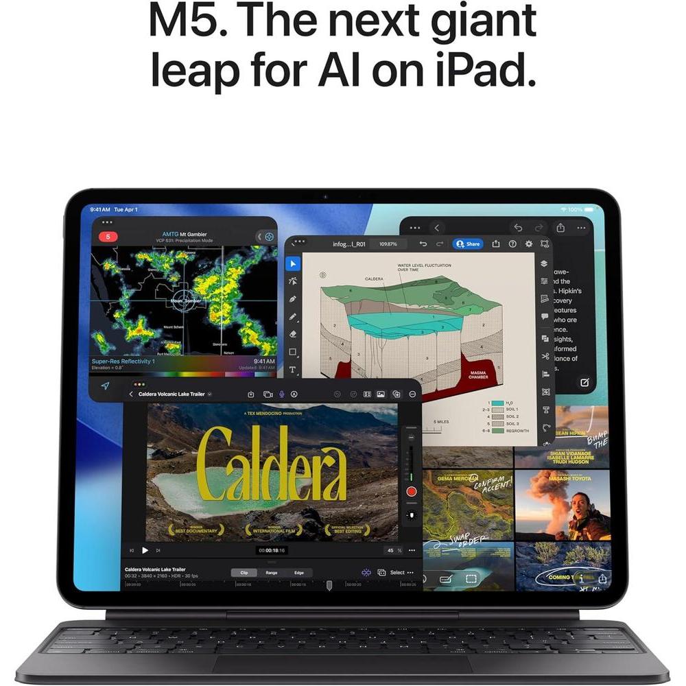 Apple iPad Pro M5 con Pantalla Ultra Retina XDR y 512GB, Cámaras de 12 MP, LiDAR, Wi-Fi 7, Face ID, Batería Duradera