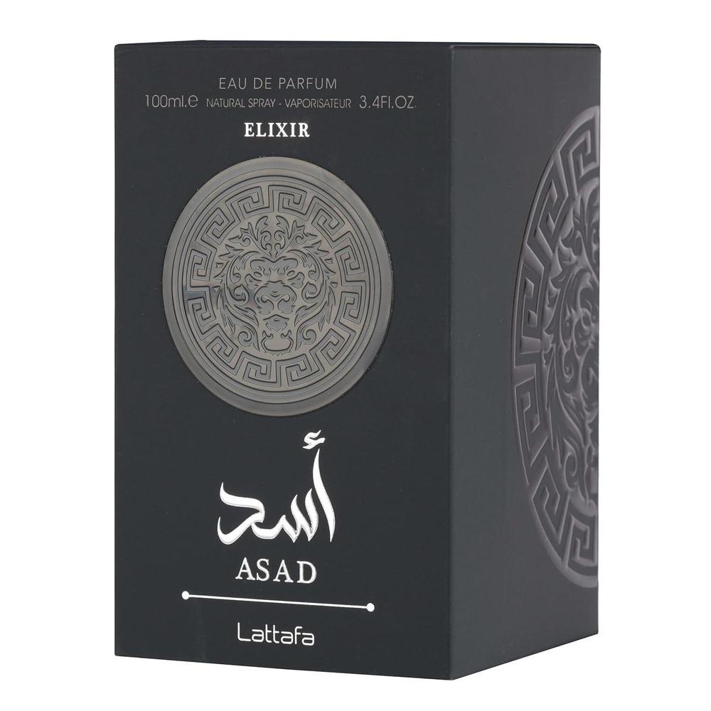 Lattafa Asad Elixir EDP, fragancia masculina cálida, picante, amaderada ideal para ocasiones especiales