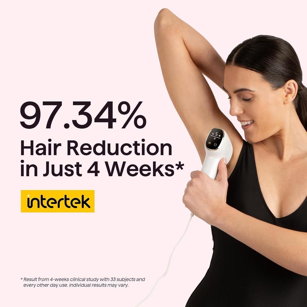 Wavytalk Depiladora IPL con Doble Pulso y Enfriamiento, Uso en Casa, Duradera e Indolora, Para Bikini, Cara y Cuerpo