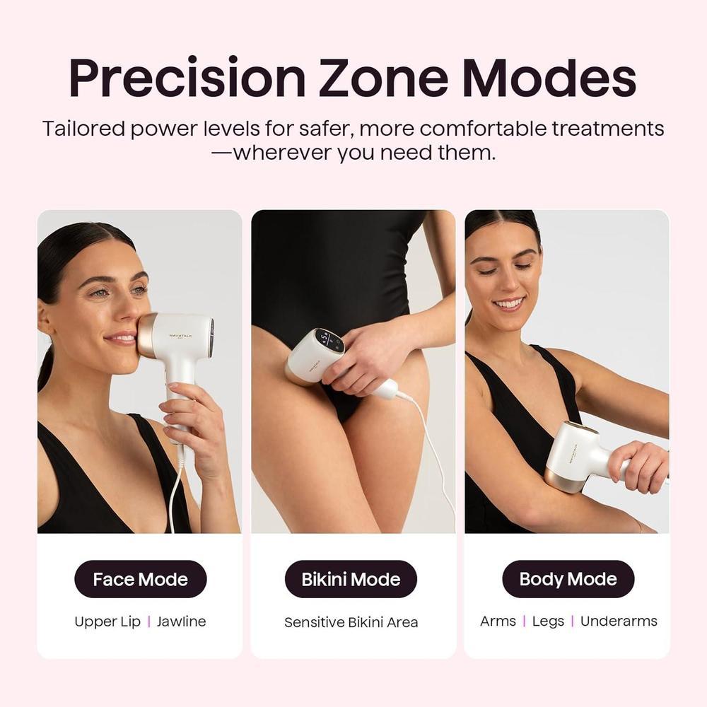 Wavytalk Depiladora IPL con Doble Pulso y Enfriamiento, Uso en Casa, Duradera e Indolora, Para Bikini, Cara y Cuerpo