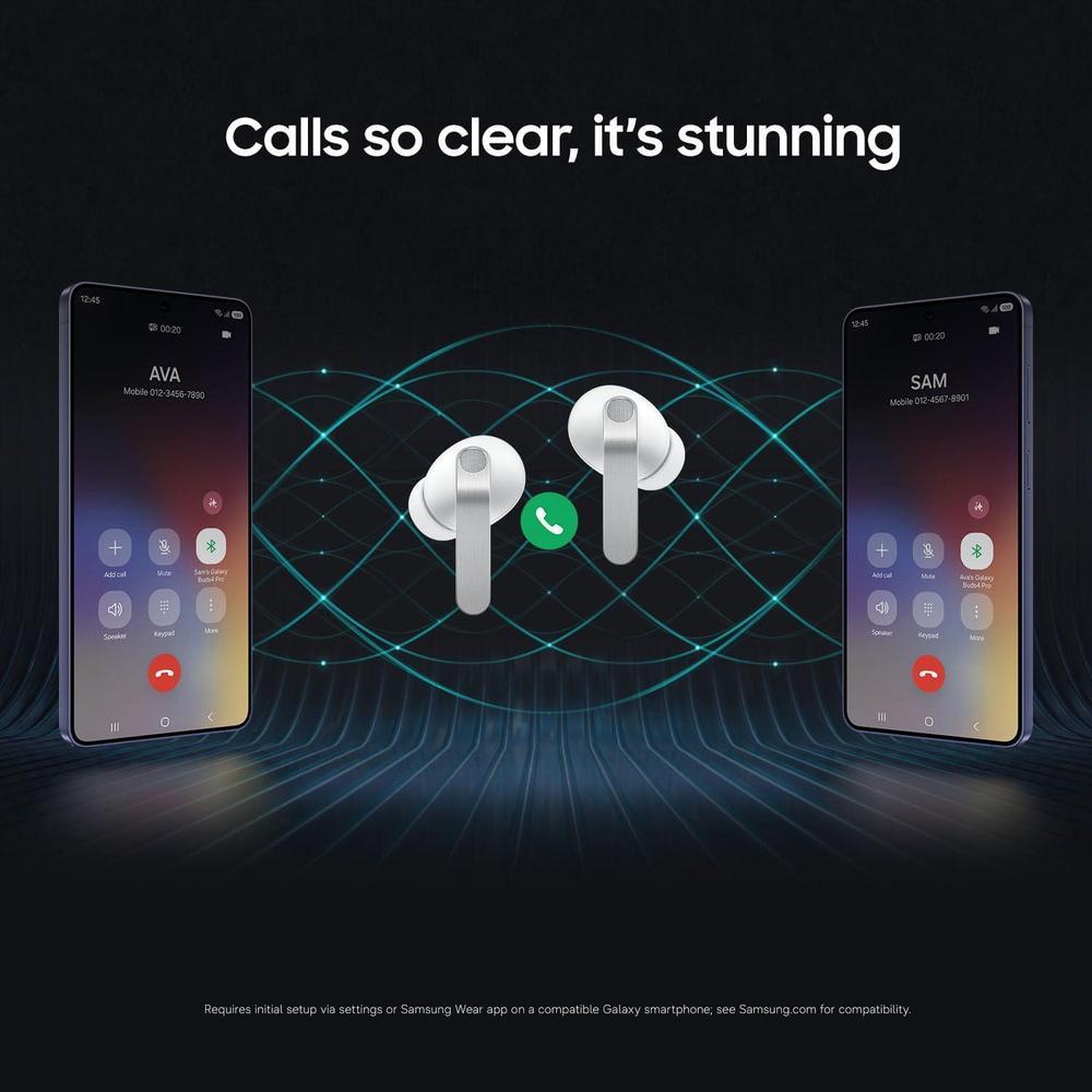 Samsung Galaxy Buds 4 Pro AI True Auriculares Bluetooth Inalámbricos, Altavoces 2 Vías, ANC 2.0, Comodidad Optimizada, Negro