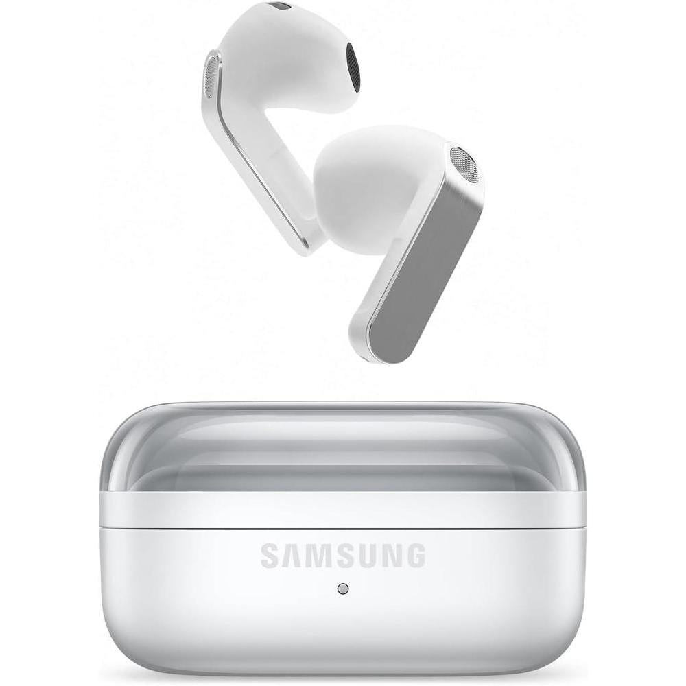 Samsung Galaxy Buds 4 (2026) AI True Wireless Bluetooth Earbuds, Noise Cancelling, Hi-Res Audio, 1-Way Speaker, New Fit, IP54, Live Translation, White [US Version, 2 Yr Warranty]