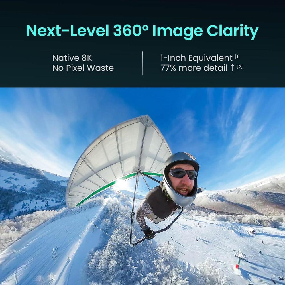 Xtra Sphra360 - Cámara de Acción 360 con Vídeo 8K, Sensor 1 Pulgada, 100MP, Almacenamiento 105GB, Impermeable, Bullet Time