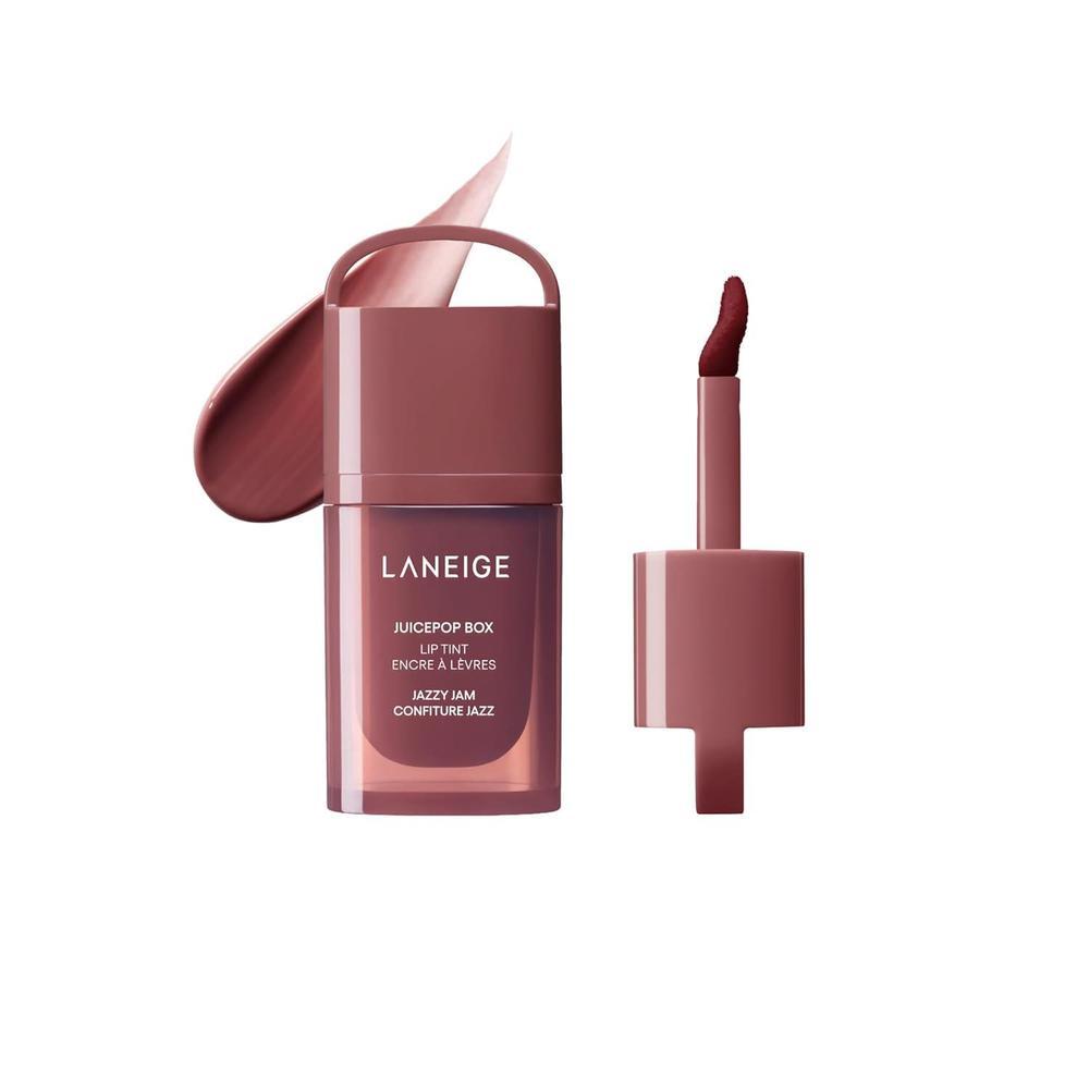 LANEIGE Tinte labial JuicePop Box: tinte ligero hidratante de 12 horas con color jugoso edificable y brillo nutritivo, un labial esencial de K‑Beauty para una comodidad duradera