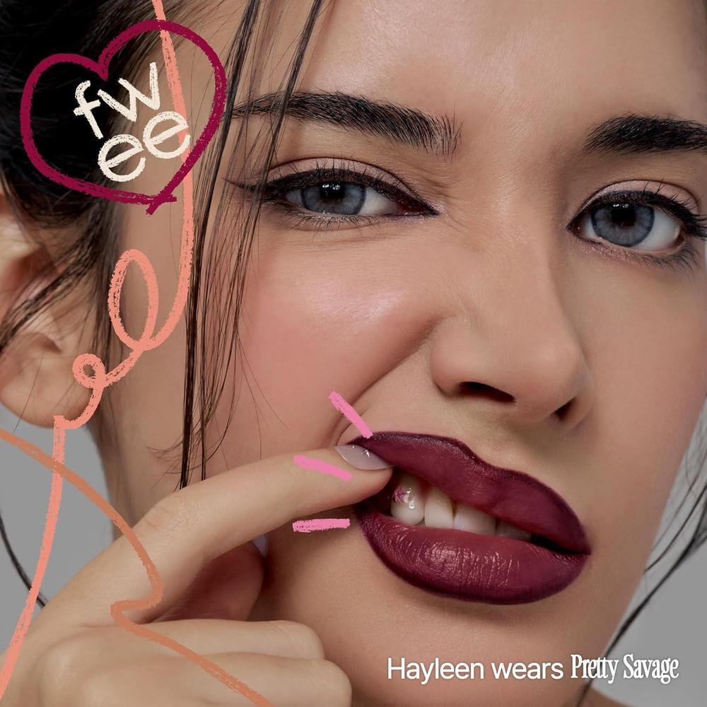 Fwee Lip Liner Dual Color De Larga Duración, Acabado Satinado Y Mate Púrpura 1.2g