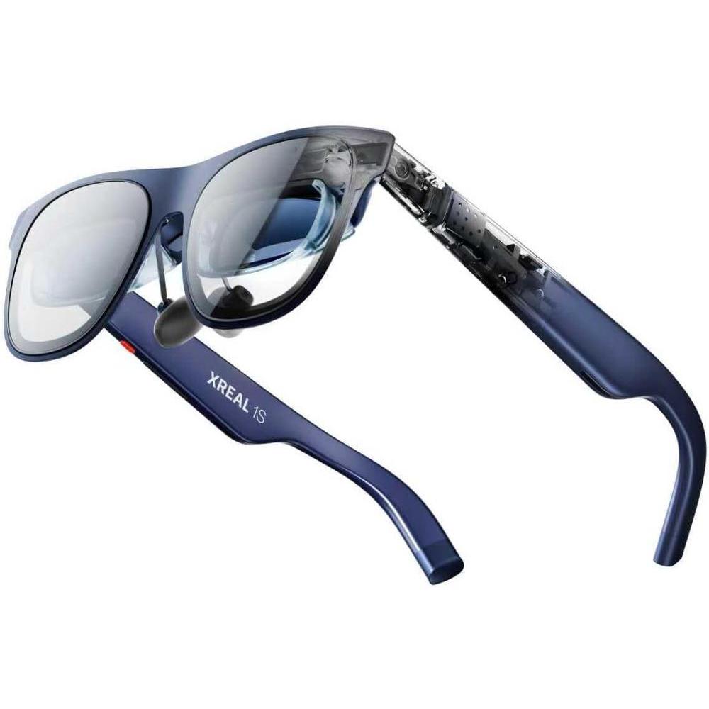 XREAL 1S AR Glasses, 500" Virtual Screen Smart Glasses with 52° FOV, Native 3DoF, 3D Mode, Powered by X1 Chip, Supports All USB-C DP Devices Including iPhone 17/16/15, Supports Switch 2 with XREAL Neo