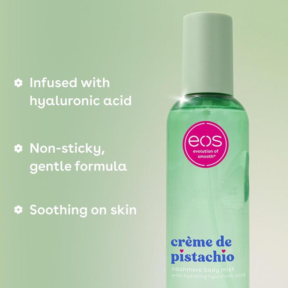 Set eos Essentials con gel, loción y niebla corporal de crème de pistachio para piel hidratada y suave, aroma delicioso