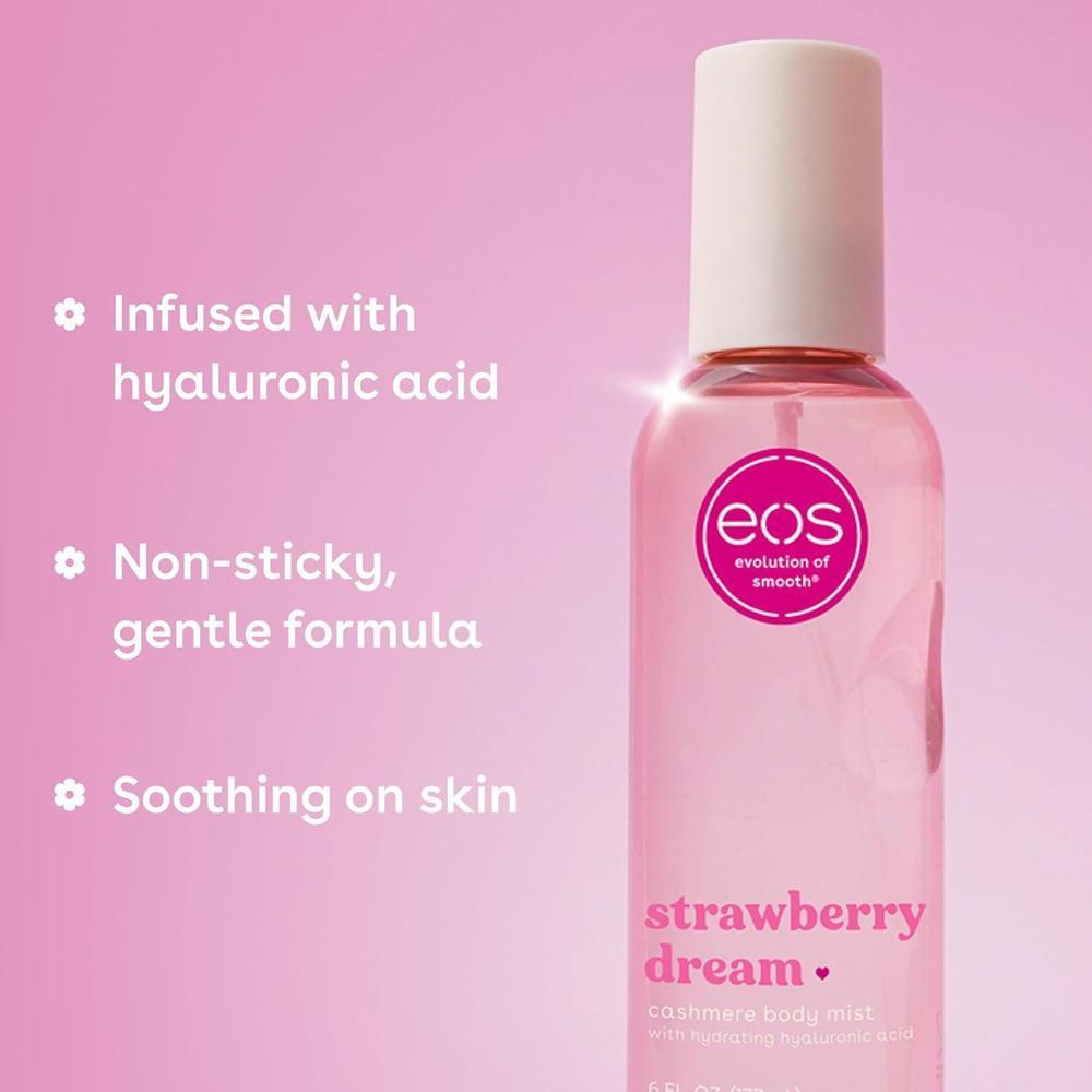 eos Essentials Bundle - Gel de baño, niebla corporal y loción corporal aroma Strawberry Dream
