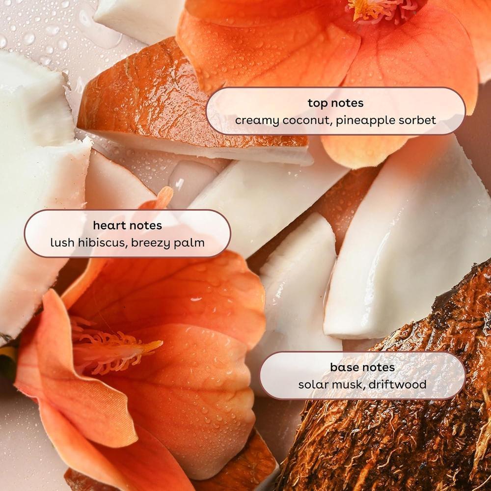 Conjunto de Cuidado Corporal eos: Gel de Ducha, Niebla Corporal y Loción con Aroma a Aguas de Coco