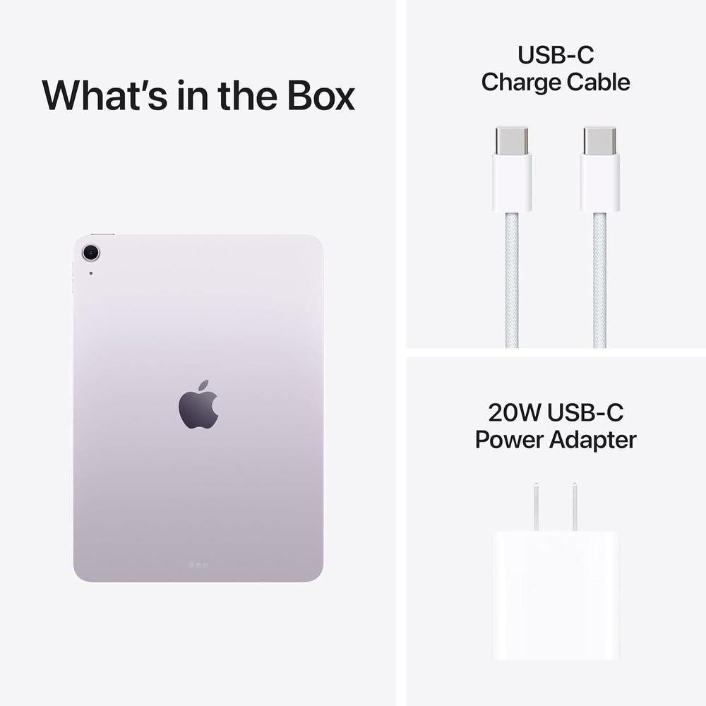 Apple iPad Air M4: Pantalla Retina, 256GB, Cámara 12MP, Wi-Fi 7, Touch ID, Batería Todo el Día, Color Morado