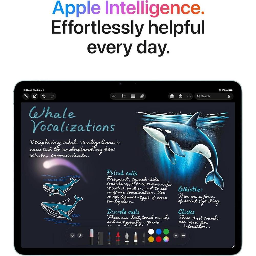 Apple iPad Air M4: pantalla Liquid Retina, 256GB, cámaras 12MP, Wi-Fi 7, Touch ID, batería de larga duración - Starlight