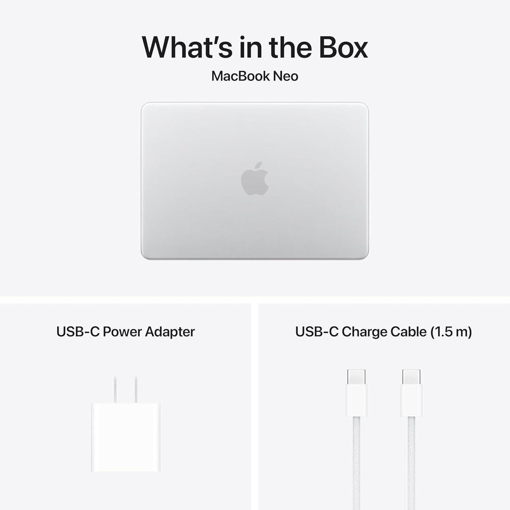 Macbook Neo 2026 Con Chip A18 Pro, Pantalla Liquid Retina, 8gb Ram, 256gb Ssd, Camara Hd 1080p, Silver