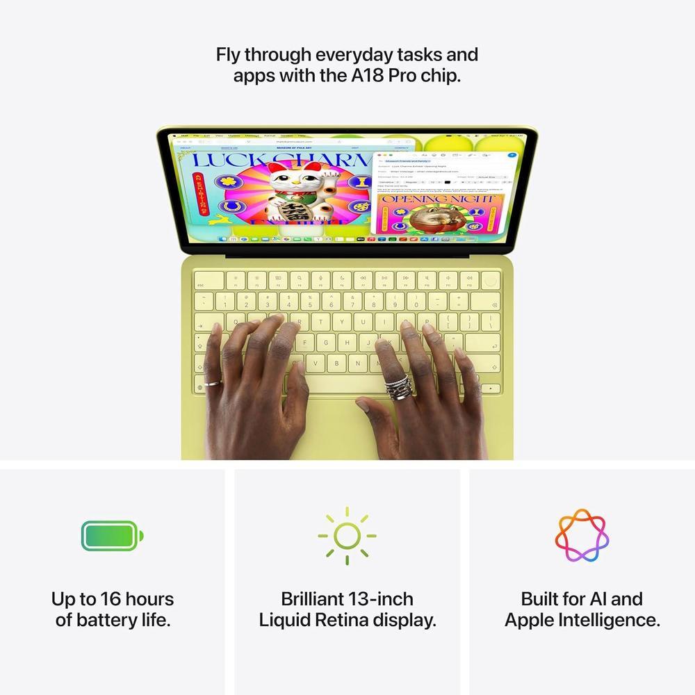 Apple MacBook Neo con chip A18 Pro, Liquid Retina, 8GB RAM, 512GB SSD, cámara 1080p FaceTime y Touch ID. Color plateado