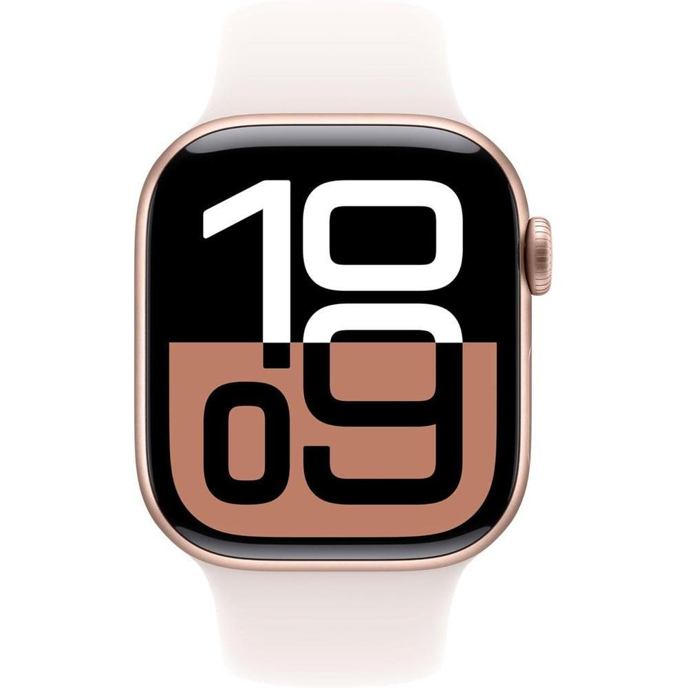Apple Reloj Serie 10 [GPS + Celular 4.2 cm] Con Caja De Aluminio Oro Rosa Con Correa Deportiva Light Blush - S/M.