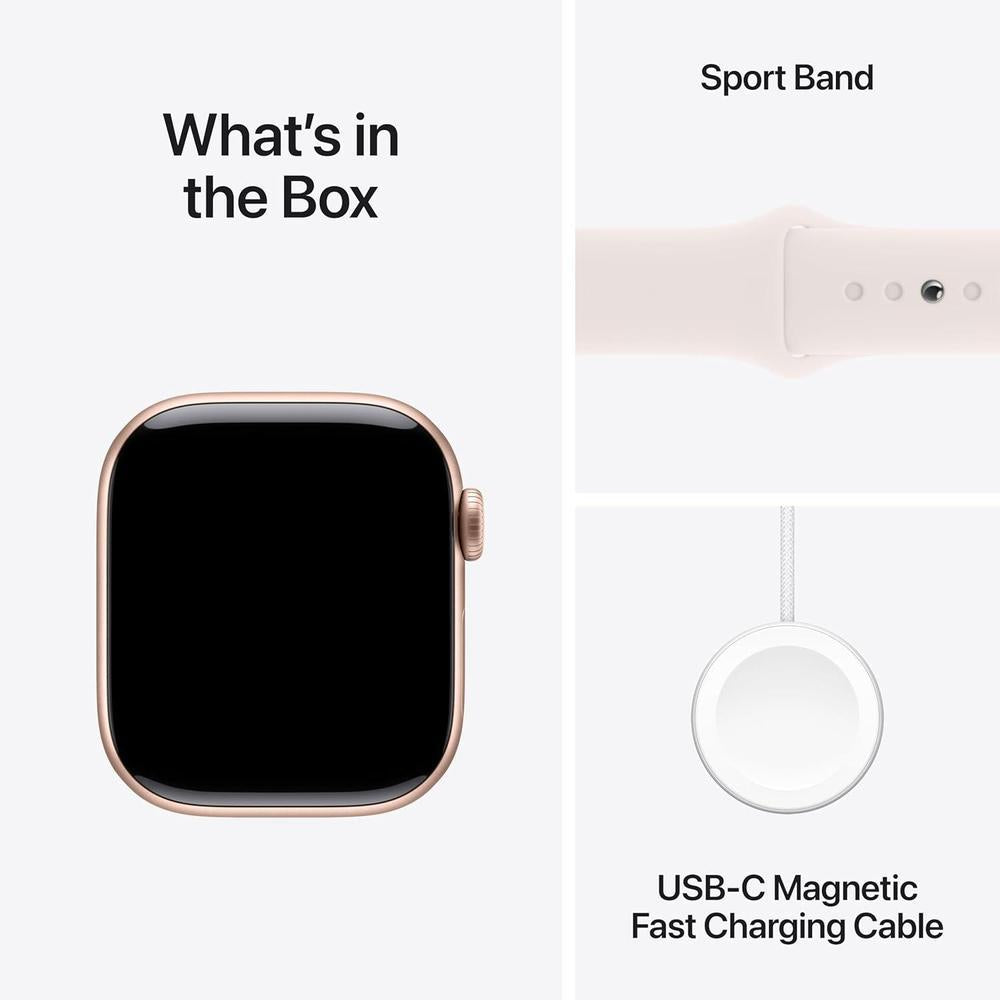 Apple Reloj Serie 10 [GPS + Celular 4.2 cm] Con Caja De Aluminio Oro Rosa Con Correa Deportiva Light Blush - S/M.