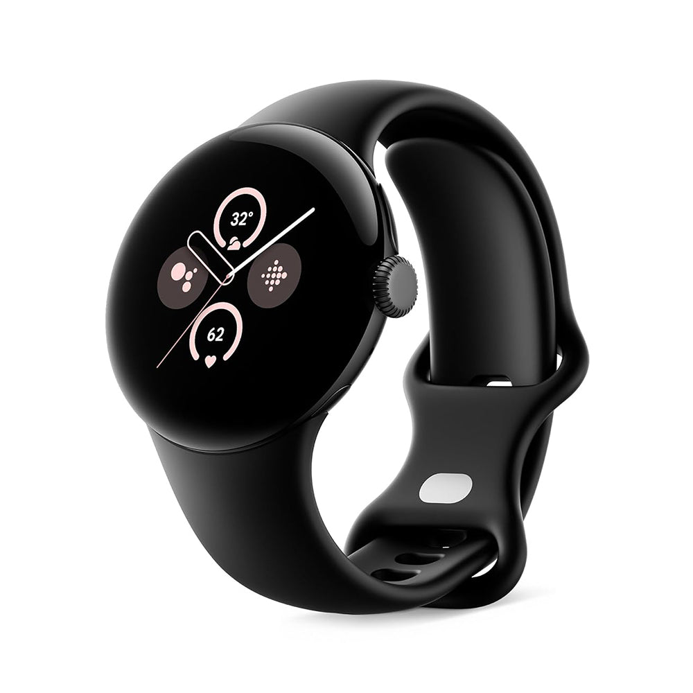 Google Pixel Watch 2 with the Best of Fitbit and Google - Heart Rate Tracking, Stress Management, Safety Features - Android Smartwatch - Matte Black Aluminum Case - Obsidian Active Band - Wi-Fi